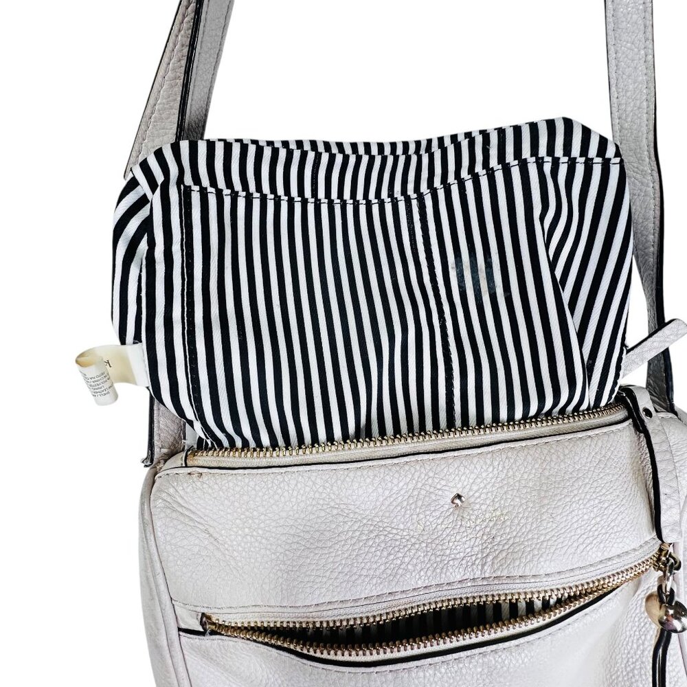 Kate Spade Pebbled Leather Crossbody Bag Beige Sand Cobble Hill Ellen Zip Pocket - Picture 9 of 16